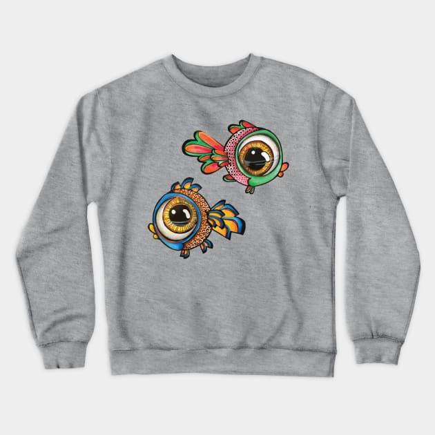 Cute Fish Crewneck Sweatshirt by artfulfreddy